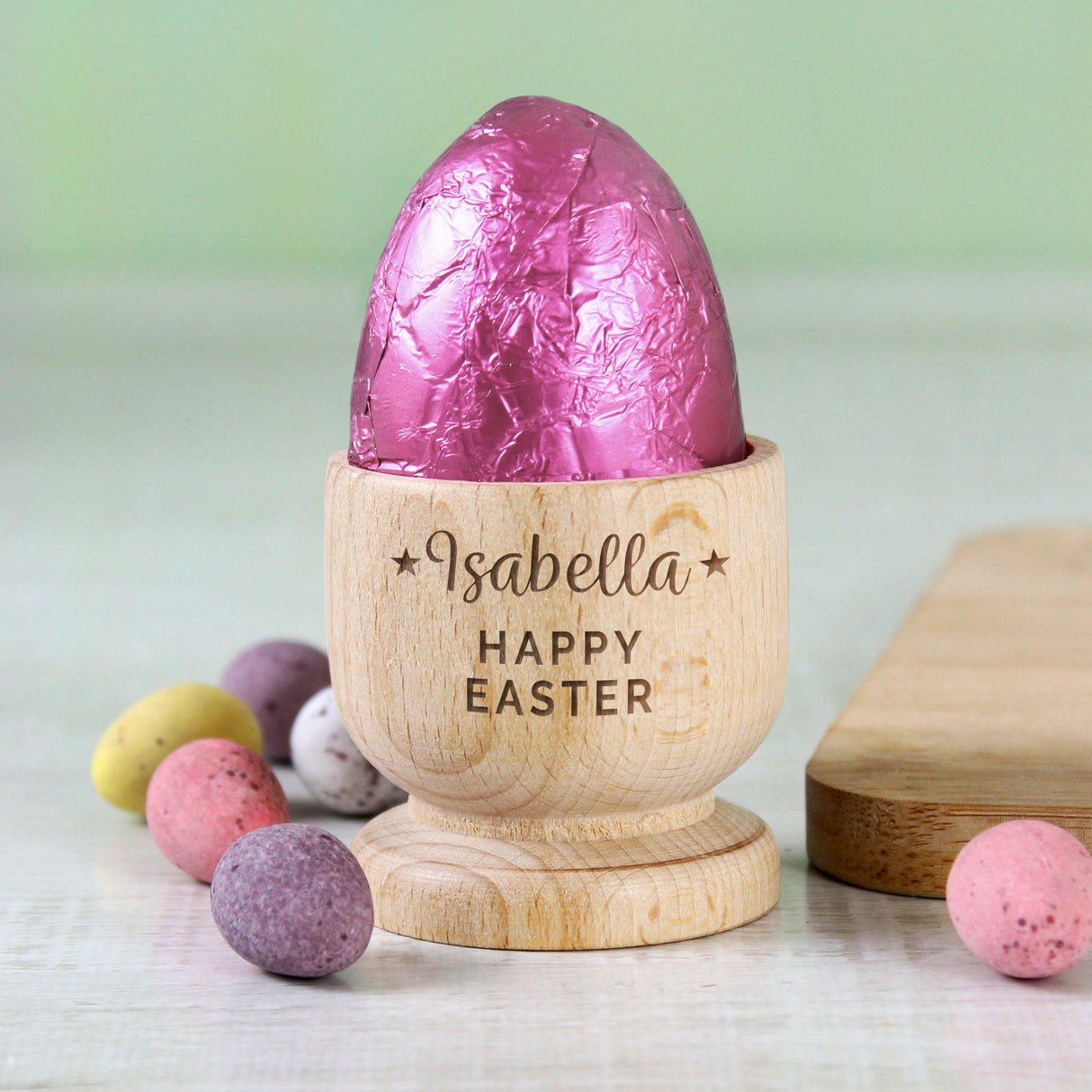 Personalised Star Wooden Egg Cup