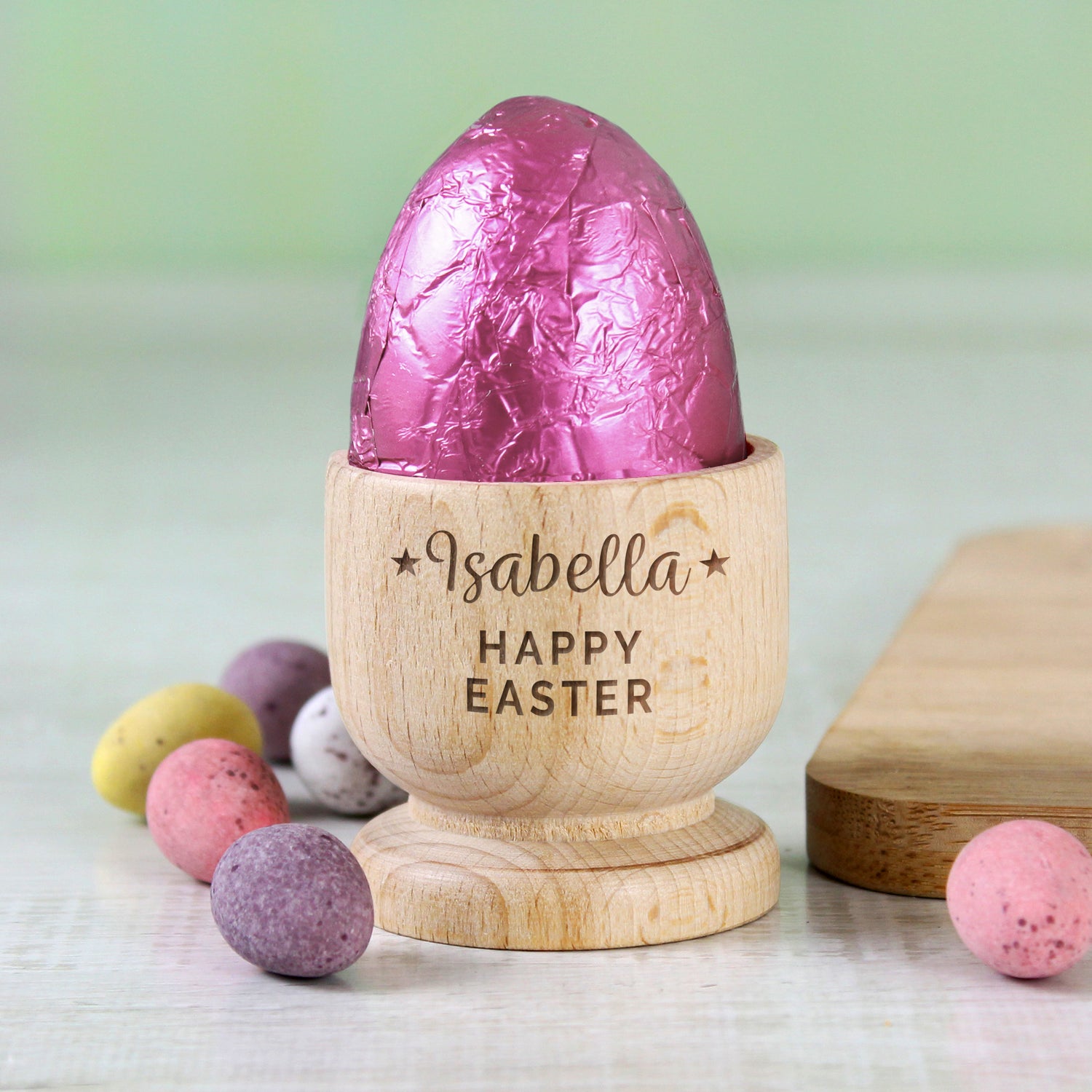 Personalised Star Wooden Egg Cup