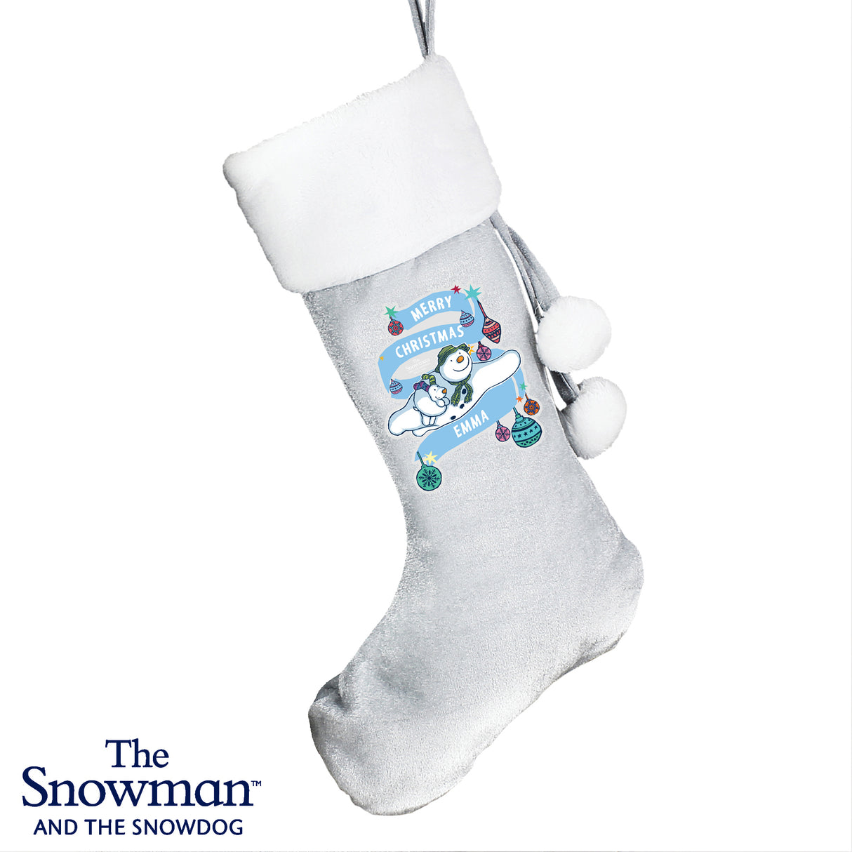 The Snowman & The Snowdog Luxury Personalised Christmas Stocking - Personalised Memento Company - Junior Bambinos
