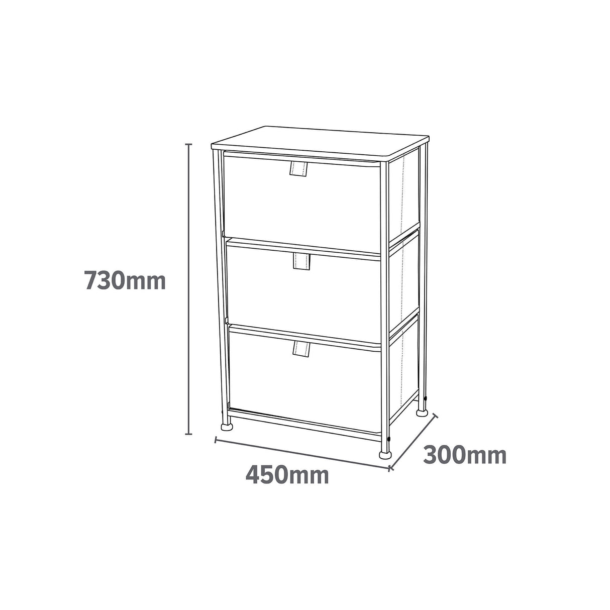 3 Drawer Storage Chest - Liberty House Toys - Junior Bambinos