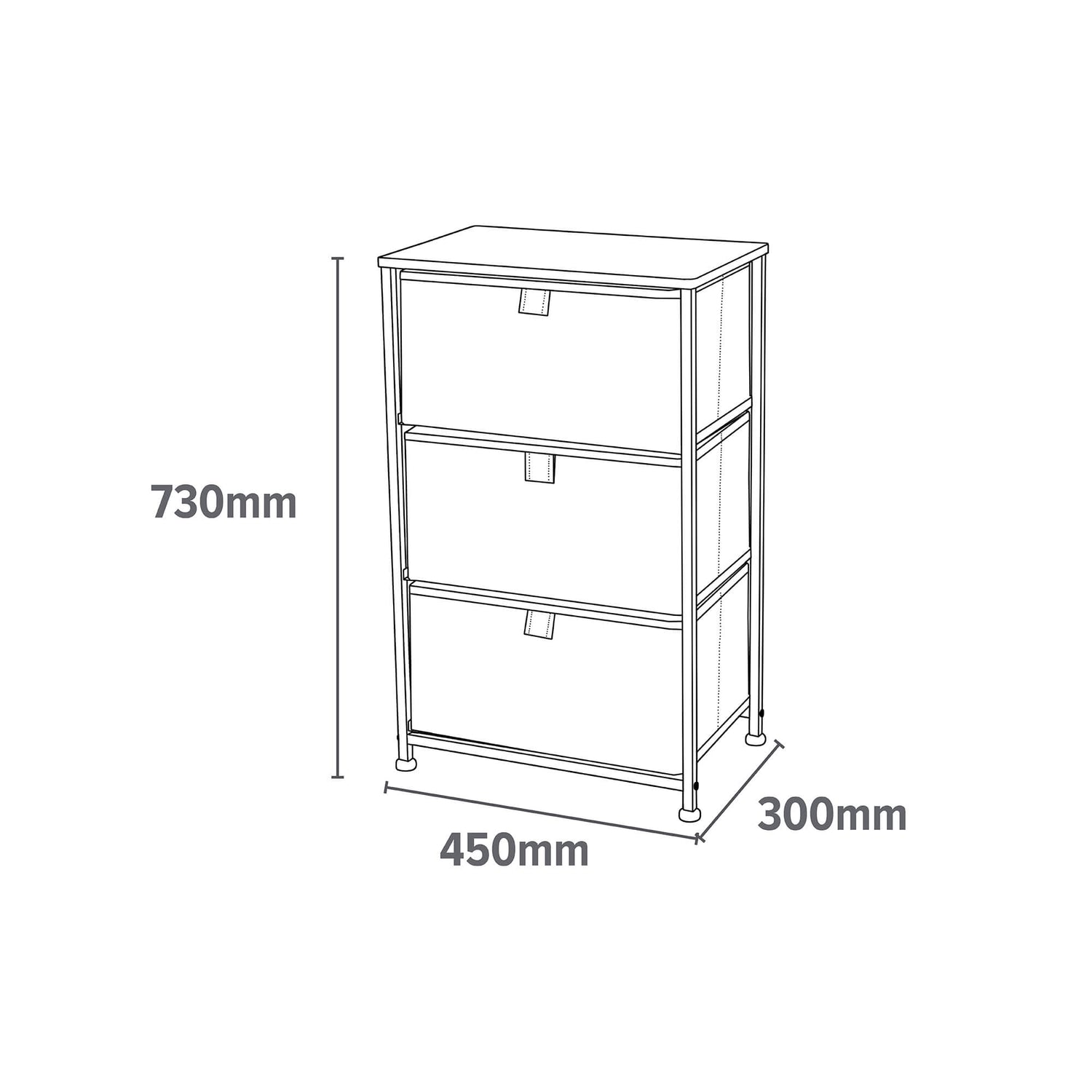 3 Drawer Storage Chest - Liberty House Toys - Junior Bambinos