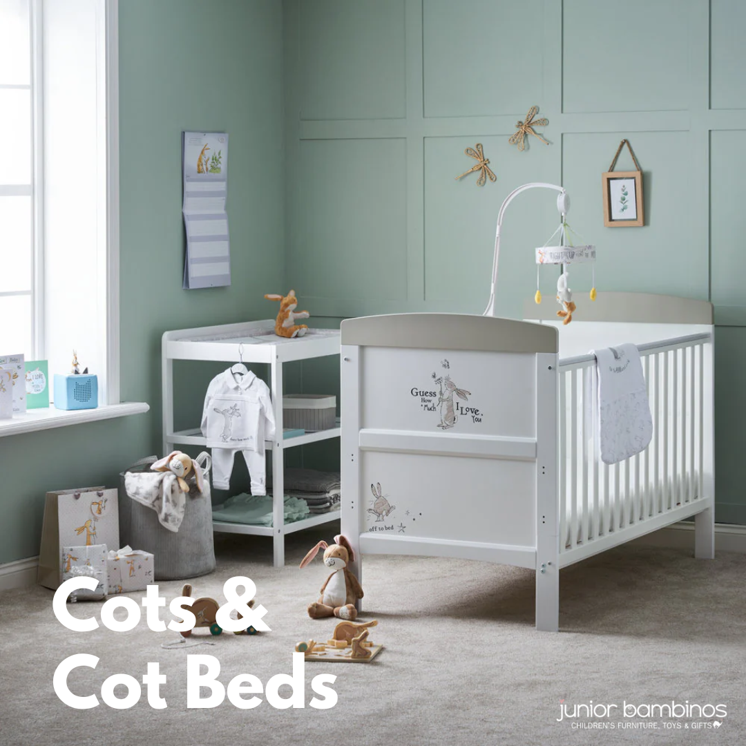 Obaby Cots & Cot Beds White, Grey, Rainbow, Unicorn, Elephants Junior Bambinos