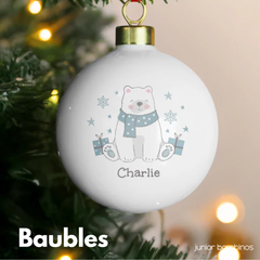 Personalised Christmas Baubles - Junior Bambinos