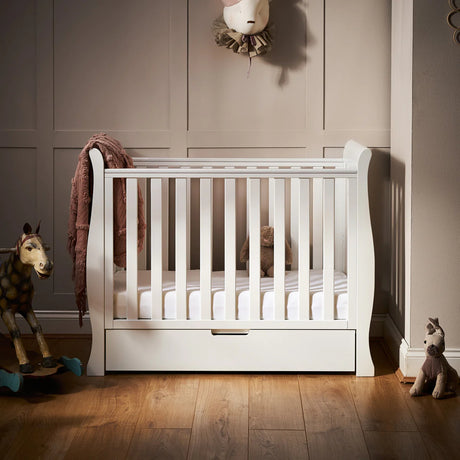 Here's the Stamford Space Saver Cot from Obaby. Click here to see our full Space Saver Collection.