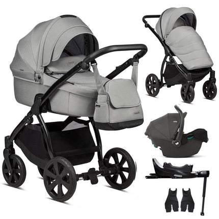 Noordi Fjordi V1 3in1 with Joie i-Snug 2 Car Seat, Grey