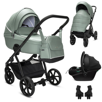 Noordi Fjordi V2 Leather - 3in1 Travel System with Terra i-Size Car Seat
