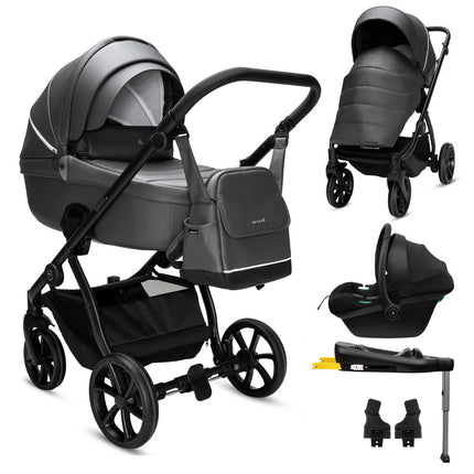 Noordi Fjordi V2 Leather - 3in1 Travel System with Terra i-Size Car Seat