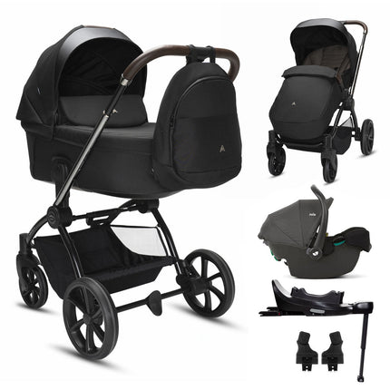 Noordi Sole V3 3in1 with Joie i-Snug2 Car Seat, Slate Black