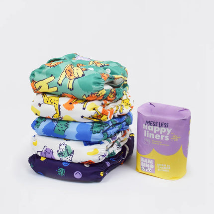 The Revolutionary Give-it-a-go 5 Nappy Bundle