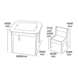 3-in-1 Storage Table and 2 Chairs Set