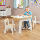 3-in-1 Storage Table and 2 Chairs Set