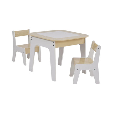 3-in-1 Storage Table and 2 Chairs Set