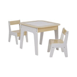 3-in-1 Storage Table and 2 Chairs Set