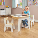 3-in-1 Storage Table and 2 Chairs Set