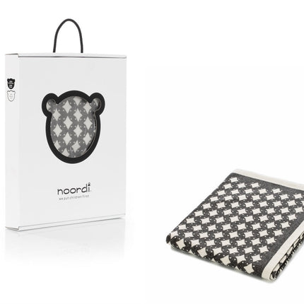 Noordi STAR Cotton Blanket Grey/White
