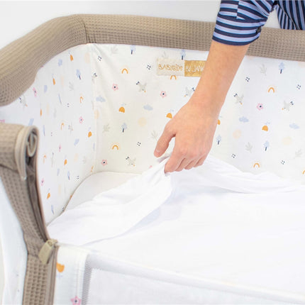 Jane Nature Cot Mattress Cover – 2-in-1 Fitted Sheet &amp; Waterproof Mattress Protector