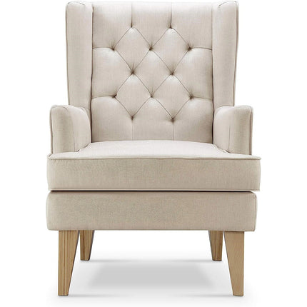 Johnston's Soothe Easy Deluxe Nursery Chair & Rocker – 2-in-1 Nursing & Feeding Chair, Natural Beige