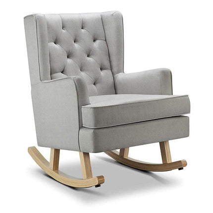 Johnston's Soothe Easy Deluxe Nursery Chair & Rocker – 2-in-1 Nursing & Feeding Chair, Grey