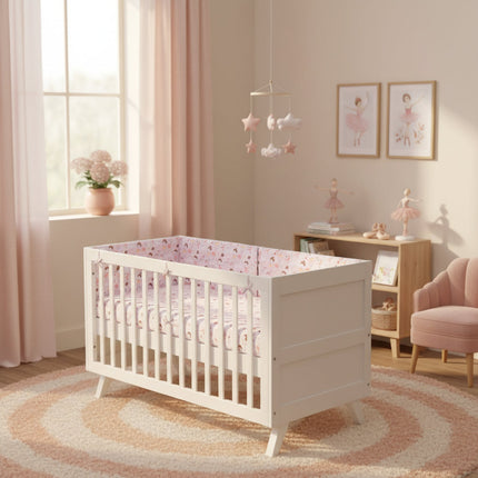 FORREST 3 Piece Reversible Cot Bed Set – Organic Cotton Baby Bedding - Fairy