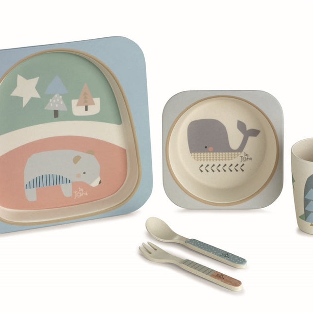 Jane Melamine baby tableware - 5 piece dinner set