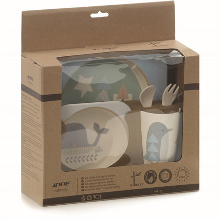Jane Melamine baby tableware - 5 piece dinner set