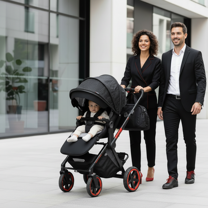 Jané Limited Edition Crosslight Pro Carbon 3in1 Travel System with Lie-Flat Kombibaby Car Seat