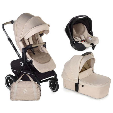 Jane Crosslight 3, 3-in-1 Travel System with Sweet Carrycot & Koos iSize Car Seat Bundle