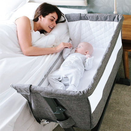 Johnston's Snuggle Cuddle Co-sleeper Beside Crib + Safety Mattress