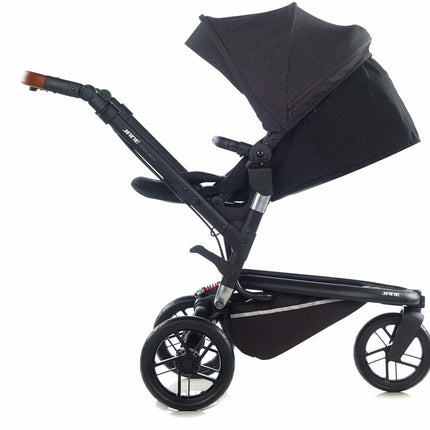 Jané Trider Travel System Bundle with Transporter Plus & Koos R1 i-Size Car Seat, Black