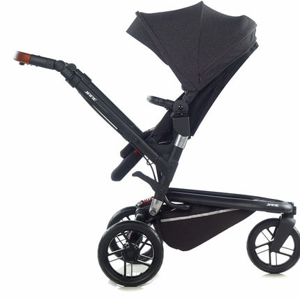 Jané Trider Travel System Bundle with Transporter Plus & Koos R1 i-Size Car Seat, Black