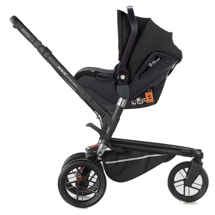 Jané Trider Travel System Bundle with Transporter Plus & Koos R1 i-Size Car Seat, Black