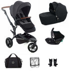 Cold Black U06 / With Transporter Carrycot in Black / No Base