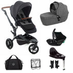 Cold Black U06 / With Transporter Carrycot in Grey / With Isofix Base