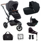 Cold Black U06 / With Transporter Carrycot in Black / With Isofix Base