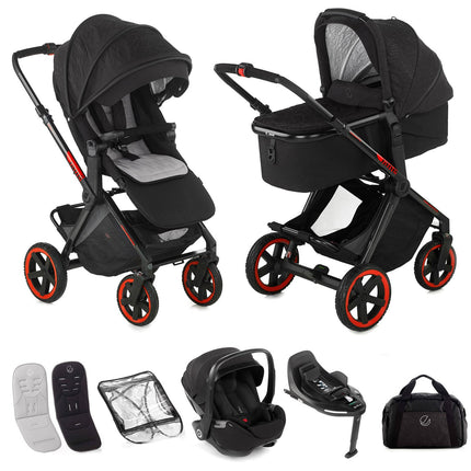Jané Limited Edition Crosslight Pro Carbon 3in1 Travel System with Lie-Flat Kombibaby Car Seat