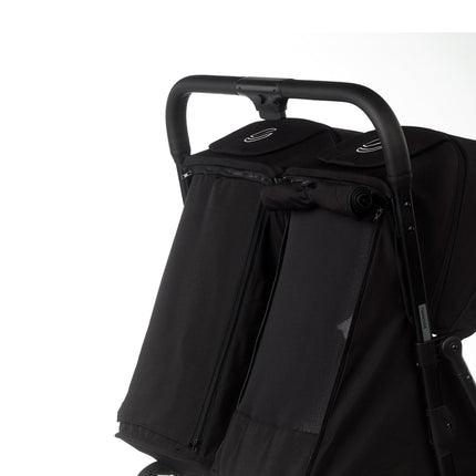 Twinside Twin Stroller + 1 Smart Carrycot, Coal