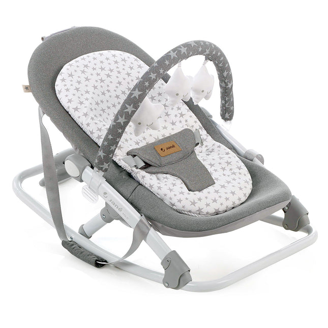 Jane Fold Hammock Baby Rocker with Toy Arch & Reversible Newborn Cushion, Star