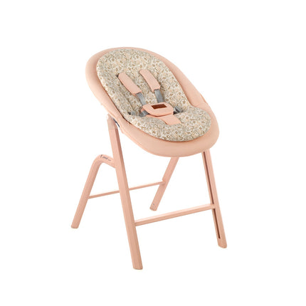 Jane Noah Highchair + Rocker Kit for Newborns – Convertible Beechwood Chair from birth to Adulthood, Pale