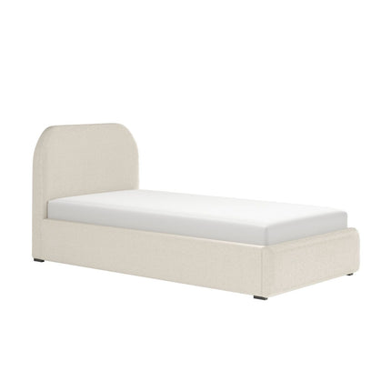 Alba Single Ottoman Bed Cream Boucle
