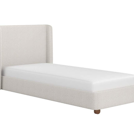 Alma Single Winged Headboard Bed Beige Boucle