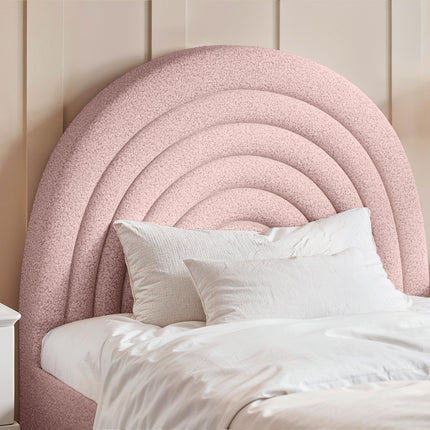 Ava Pink Boucle Single Bed