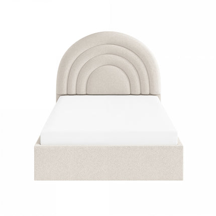 Ava Small Double Ottoman Bed Cream Boucle