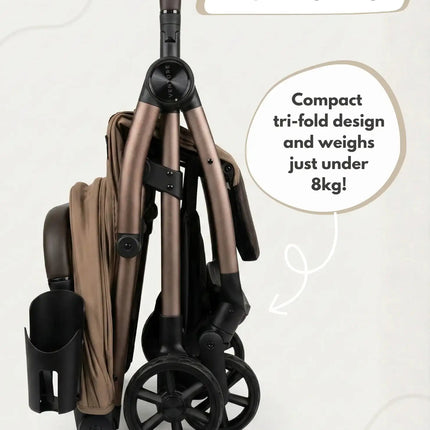 Venture Avio Compact Travel Baby Stroller - Truffle