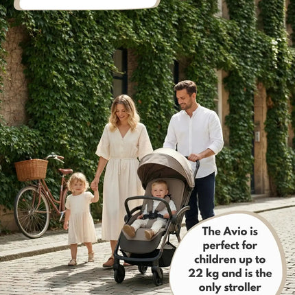 Venture Avio Compact Travel Baby Stroller - Truffle