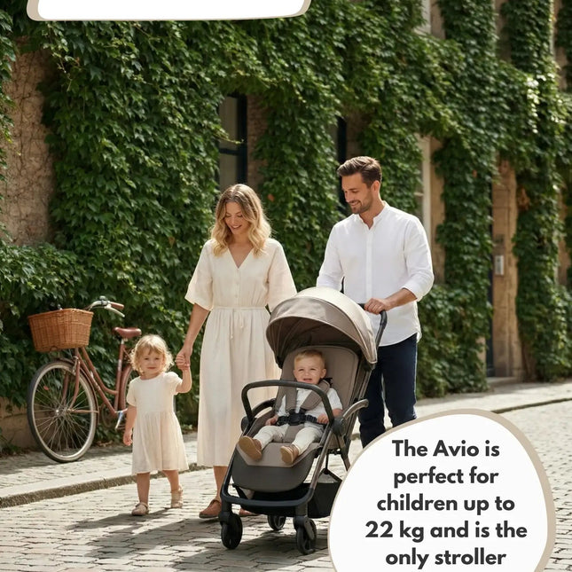 Venture Avio Compact Travel Baby Stroller - Truffle
