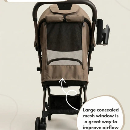 Venture Avio Compact Travel Baby Stroller - Truffle