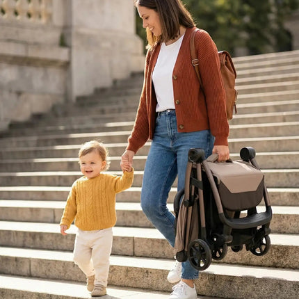 Venture Avio Compact Travel Baby Stroller - Truffle