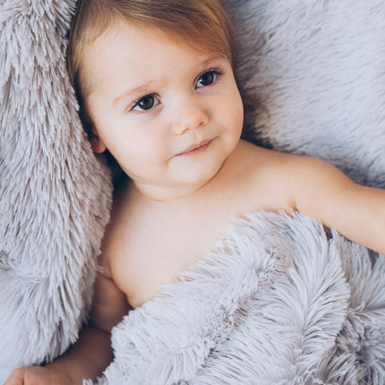 Fluffy Baby Blanket - Whisper Grey - Koochicoo™️