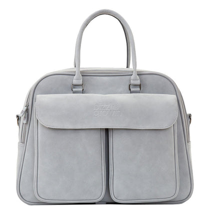 Baby Travel Crib Changing Bag - Vegan Leather Whisper Grey - POD ®