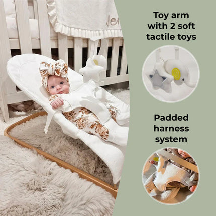 Baby Bouncer with Toy Bar - Cream